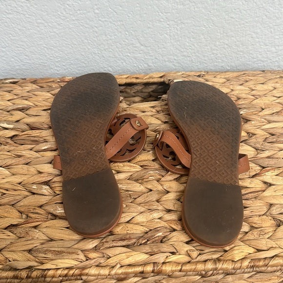 Tory Burch Miller Brown Leather Sandals - Picture 3 of 3